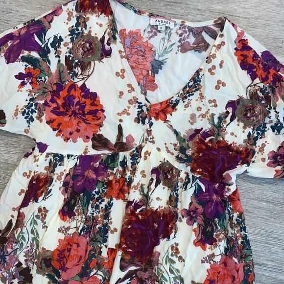 Andrée By Unit Fall Floral Knee Length Dress Size Small - Picture 2 of 5